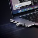 ROZDZIELACZ PORTÓW HUB MACBOOK AIR PRO 2X USB-C HDMI 2X USB 3.0 SD TF PD SZARY