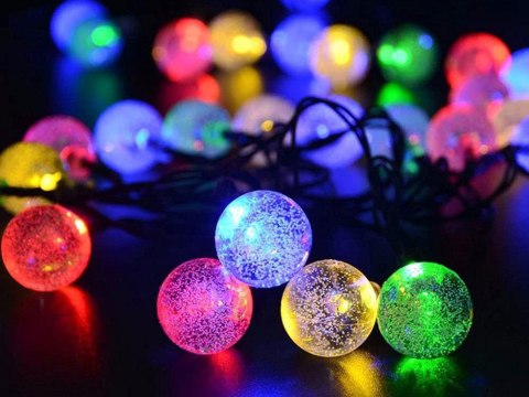 Girlanda ogrodowa lampki 20 led solarna multikolor Girlanda ogrodowa lampki 20 led solarna multikolor