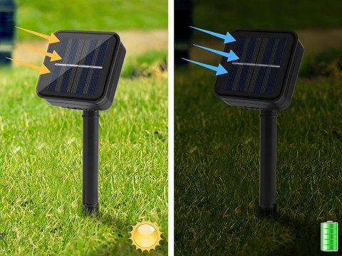 Girlanda ogrodowa lampki 20 led solarna multikolor Girlanda ogrodowa lampki 20 led solarna multikolor