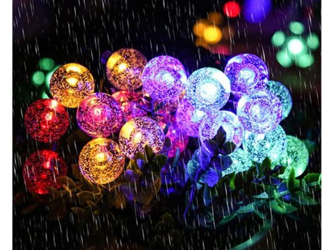 Girlanda ogrodowa lampki 20 led solarna multikolor Girlanda ogrodowa lampki 20 led solarna multikolor