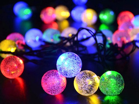 Girlanda ogrodowa lampki 20 led solarna multikolor Girlanda ogrodowa lampki 20 led solarna multikolor