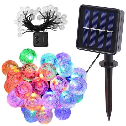 Girlanda ogrodowa lampki 40 led solarna multikolor Girlanda ogrodowa lampki 40 led solarna multikolor