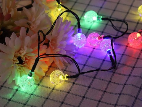 Girlanda ogrodowa lampki 40 led solarna multikolor Girlanda ogrodowa lampki 40 led solarna multikolor