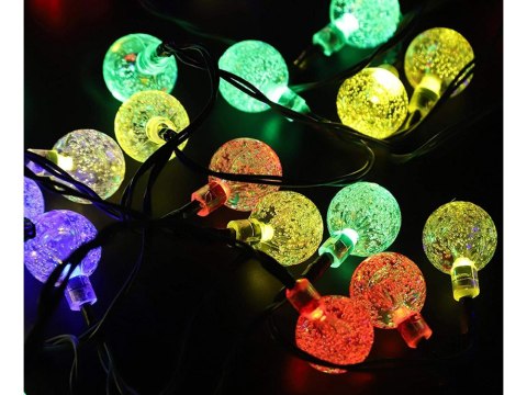 Girlanda ogrodowa lampki 40 led solarna multikolor Girlanda ogrodowa lampki 40 led solarna multikolor