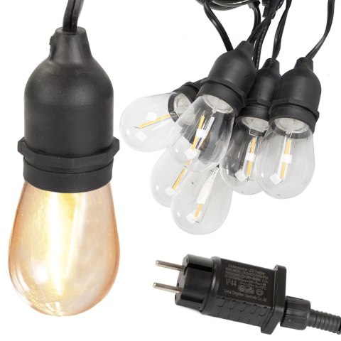 Girlanda ogrodowa łańcuch świetlny 10 led e27 10m Girlanda ogrodowa łańcuch świetlny 10 led e27 10m