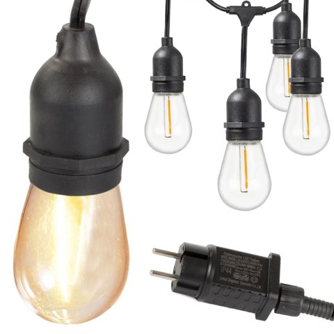 Girlanda ogrodowa łańcuch świetlny 15 led e27 15m Girlanda ogrodowa łańcuch świetlny 15 led e27 15m