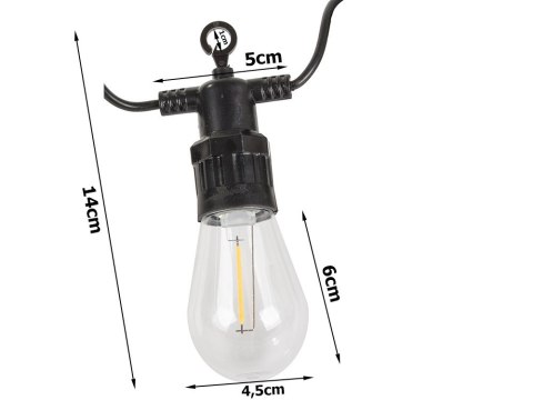 Girlanda ogrodowa łańcuch świetlny lampki 20 led Girlanda ogrodowa łańcuch świetlny lampki 20 led