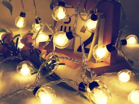 Girlanda ogrodowa solarna lampki 20 led ciepłe Girlanda ogrodowa solarna lampki 20 led ciepłe