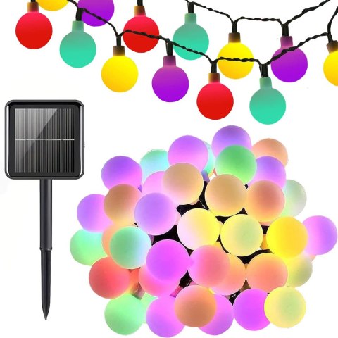 Girlanda ogrodowa solarna lampki 20 led multikolor Girlanda ogrodowa solarna lampki 20 led multikolor