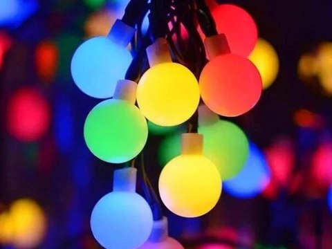Girlanda ogrodowa solarna lampki 20 led multikolor Girlanda ogrodowa solarna lampki 20 led multikolor