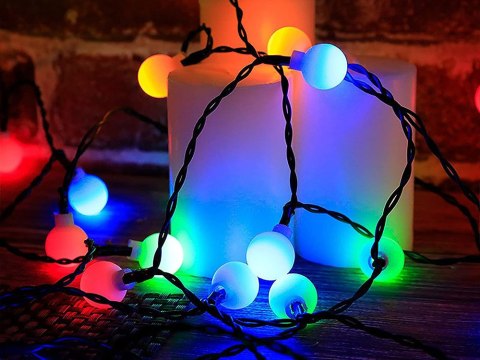 Girlanda ogrodowa solarna lampki 20 led multikolor Girlanda ogrodowa solarna lampki 20 led multikolor