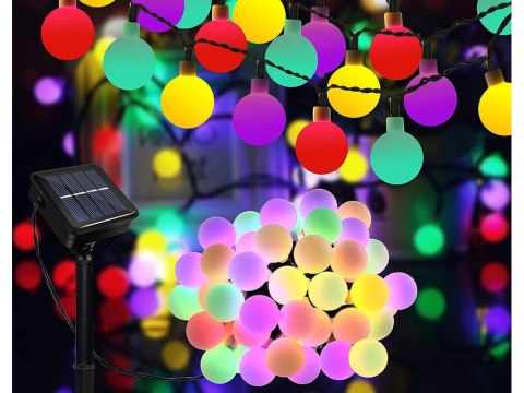 Girlanda ogrodowa solarna lampki 20 led multikolor Girlanda ogrodowa solarna lampki 20 led multikolor