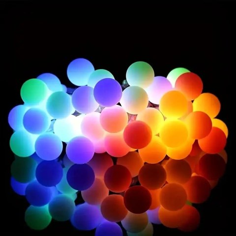 Girlanda ogrodowa solarna lampki 20 led multikolor Girlanda ogrodowa solarna lampki 20 led multikolor