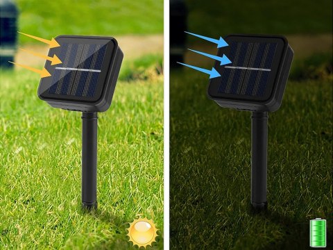 Girlanda ogrodowa solarna lampki 20 led multikolor Girlanda ogrodowa solarna lampki 20 led multikolor