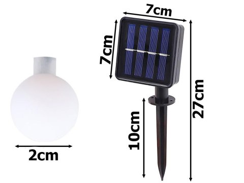 Girlanda ogrodowa solarna lampki 20 led multikolor Girlanda ogrodowa solarna lampki 20 led multikolor