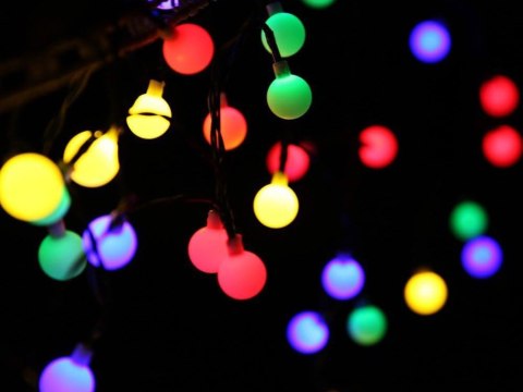 Girlanda ogrodowa solarna lampki 40 led multikolor Girlanda ogrodowa solarna lampki 40 led multikolor