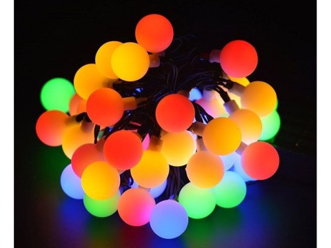 Girlanda ogrodowa solarna lampki 40 led multikolor Girlanda ogrodowa solarna lampki 40 led multikolor