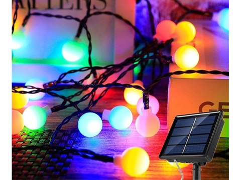 Girlanda ogrodowa solarna lampki 40 led multikolor Girlanda ogrodowa solarna lampki 40 led multikolor