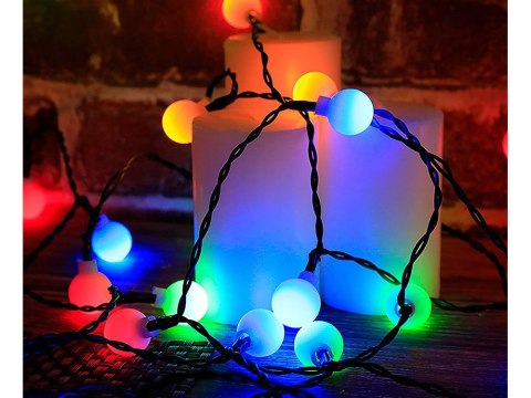 Girlanda ogrodowa solarna lampki 40 led multikolor Girlanda ogrodowa solarna lampki 40 led multikolor