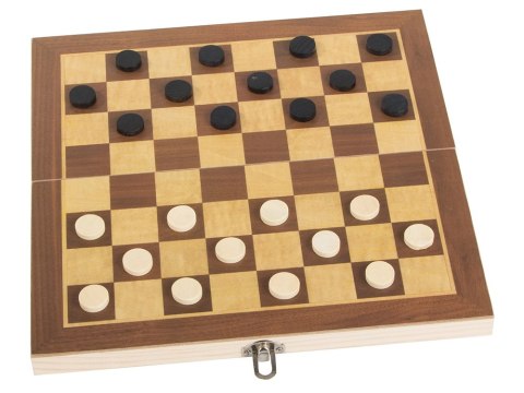 Gra w szachy warcaby tryktrak duże drewniane 3w1 Gra w szachy warcaby tryktrak duże drewniane 3w1