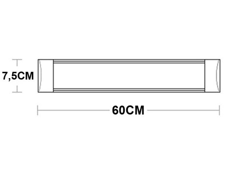 Lampa led oprawa natynkowa świetlówka 60cm 18w Lampa led oprawa natynkowa świetlówka 60cm 18w