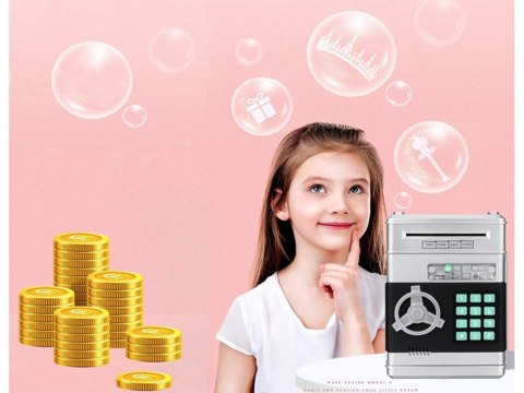 Skarbonka sejf bankomat na kod dostępu banknoty Skarbonka sejf bankomat na kod dostępu banknoty