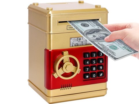 Skarbonka sejf bankomat na kod dostępu banknoty Skarbonka sejf bankomat na kod dostępu banknoty