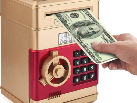 Skarbonka sejf bankomat na kod dostępu banknoty Skarbonka sejf bankomat na kod dostępu banknoty