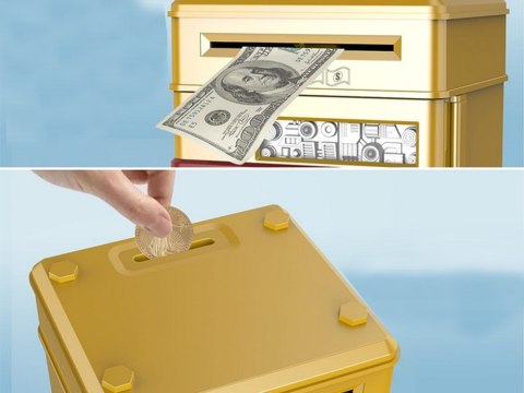 Skarbonka sejf bankomat na kod dostępu banknoty Skarbonka sejf bankomat na kod dostępu banknoty