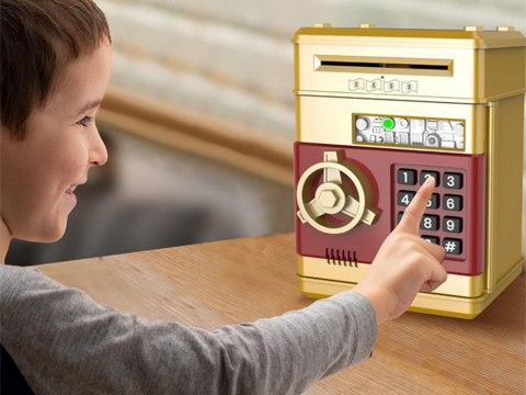 Skarbonka sejf bankomat na kod dostępu banknoty Skarbonka sejf bankomat na kod dostępu banknoty