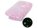 Koc z rękawami polar ciepła bluza szlafrok neon