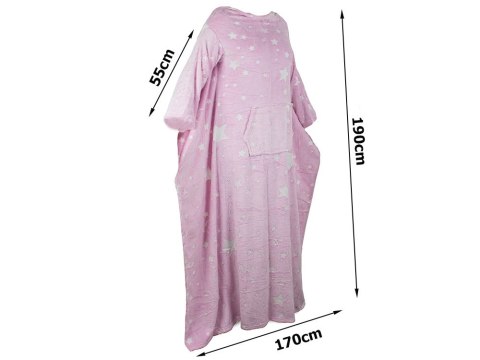 Koc z rękawami polar ciepła bluza szlafrok neon Koc z rękawami polar ciepła bluza szlafrok neon