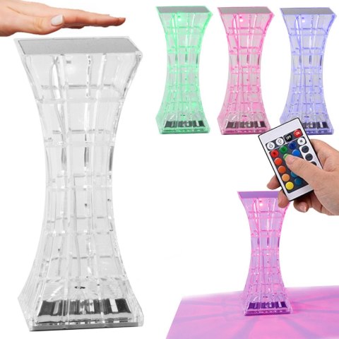 Lampka kryształ nocna stołowa led rgb usb pilot Lampka kryształ nocna stołowa led rgb usb pilot