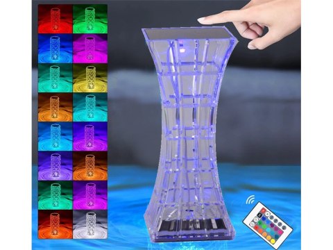 Lampka kryształ nocna stołowa led rgb usb pilot Lampka kryształ nocna stołowa led rgb usb pilot
