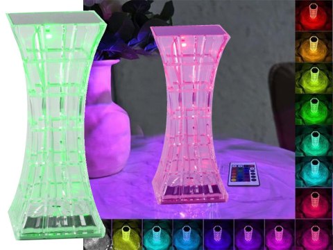 Lampka kryształ nocna stołowa led rgb usb pilot Lampka kryształ nocna stołowa led rgb usb pilot