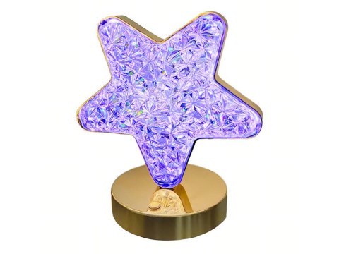 Lampka nocna stołowa gwiazda kryształ led rgb usb Lampka nocna stołowa gwiazda kryształ led rgb usb