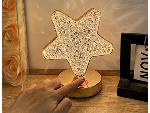 Lampka nocna stołowa gwiazda kryształ led rgb usb Lampka nocna stołowa gwiazda kryształ led rgb usb