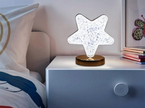 Lampka nocna stołowa gwiazda kryształ led rgb usb Lampka nocna stołowa gwiazda kryształ led rgb usb