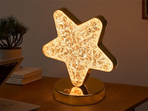 Lampka nocna stołowa gwiazda kryształ led rgb usb Lampka nocna stołowa gwiazda kryształ led rgb usb