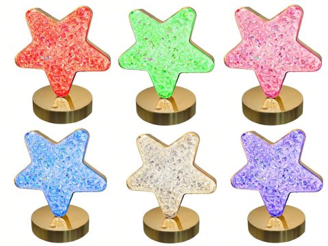 Lampka nocna stołowa gwiazda kryształ led rgb usb Lampka nocna stołowa gwiazda kryształ led rgb usb