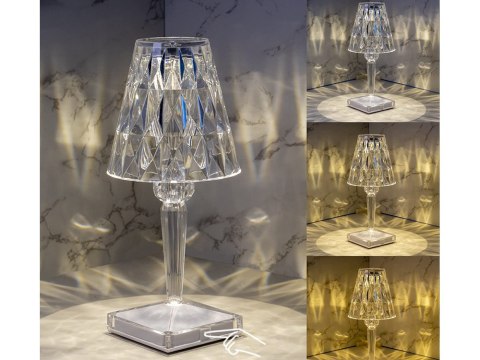 Lampka nocna stołowa kryształ led rgb usb pilot Lampka nocna stołowa kryształ led rgb usb pilot