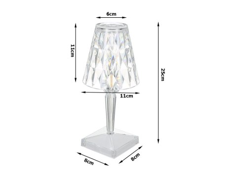 Lampka nocna stołowa kryształ led rgb usb pilot Lampka nocna stołowa kryształ led rgb usb pilot