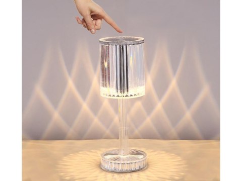Lampka nocna stołowa kryształ led rgb usb pilot Lampka nocna stołowa kryształ led rgb usb pilot