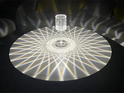 Lampka nocna stołowa kryształ led rgb usb pilot Lampka nocna stołowa kryształ led rgb usb pilot