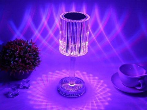 Lampka nocna stołowa kryształ led rgb usb pilot Lampka nocna stołowa kryształ led rgb usb pilot