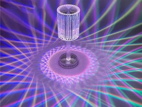 Lampka nocna stołowa kryształ led rgb usb pilot Lampka nocna stołowa kryształ led rgb usb pilot