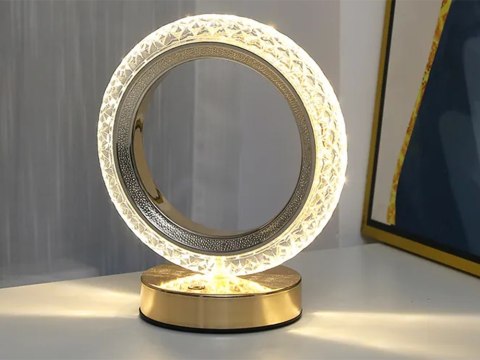 Lampka nocna stołowa pierścień kryształ led rgb Lampka nocna stołowa pierścień kryształ led rgb