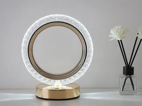 Lampka nocna stołowa pierścień kryształ led rgb Lampka nocna stołowa pierścień kryształ led rgb