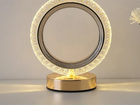 Lampka nocna stołowa pierścień kryształ led rgb Lampka nocna stołowa pierścień kryształ led rgb