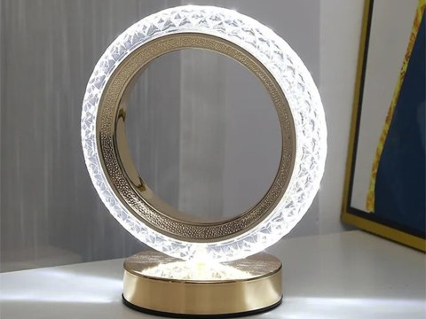 Lampka nocna stołowa pierścień kryształ led rgb Lampka nocna stołowa pierścień kryształ led rgb